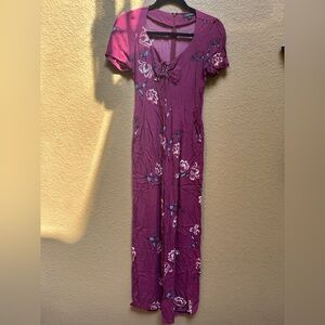Yumi Kim Purple Floral Jumpsuit